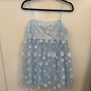 Altar'd State Blue Floral Mini Dress